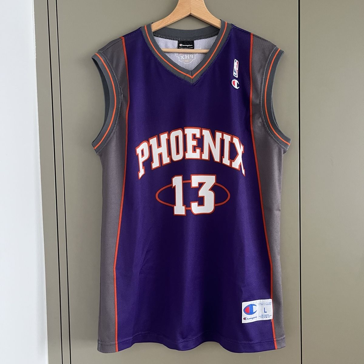 Leibchen & Hosen: Phoenix Suns Trikot Nash Champion L – Gebraucht aus Winterthur von LaBodega