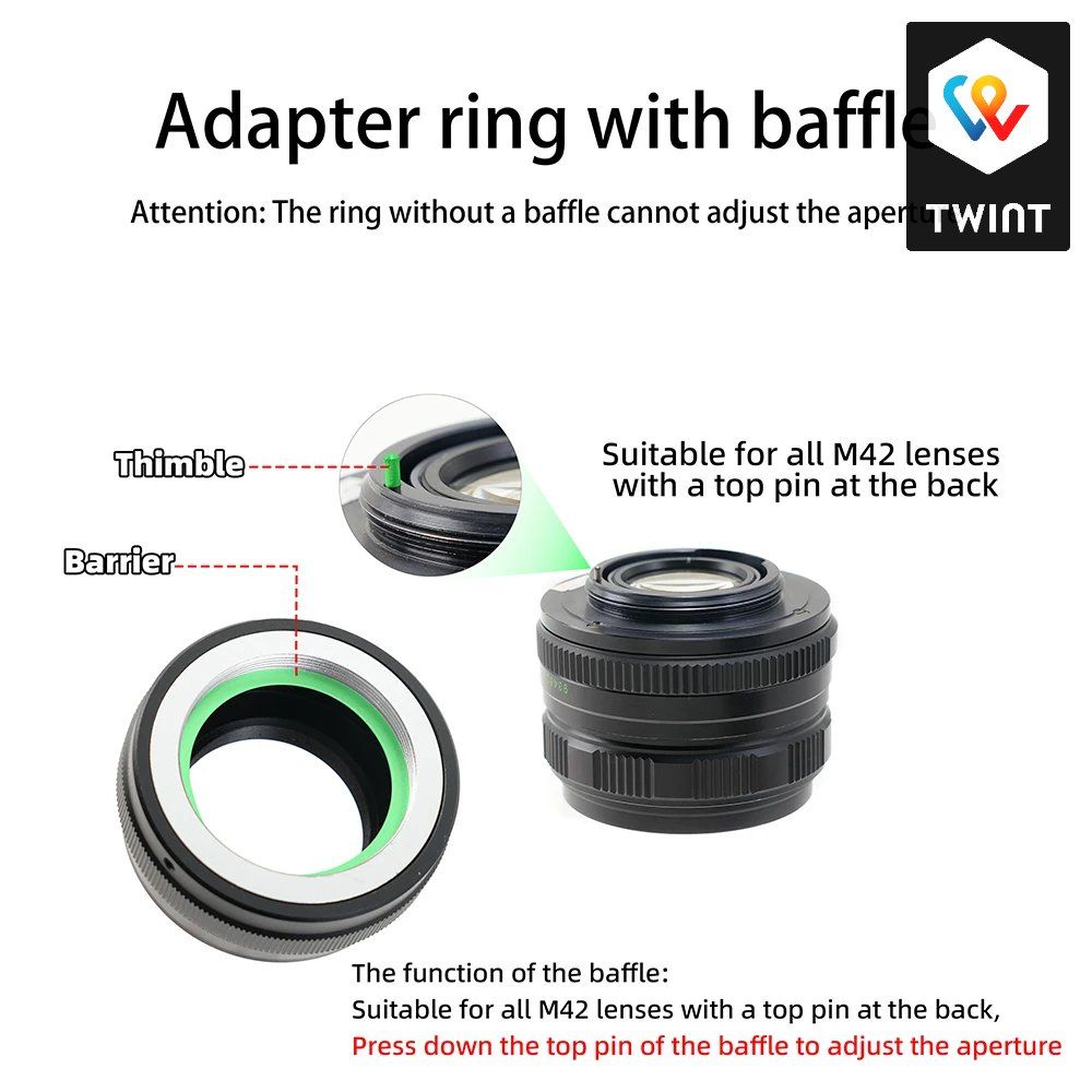 Adattatori foto: Adaptation  M42,  Micro 4/3, vers Olympus et Panasonic – Nuovo e nell'imballaggio originale da Saignelégier venduto da Photo-discount 1