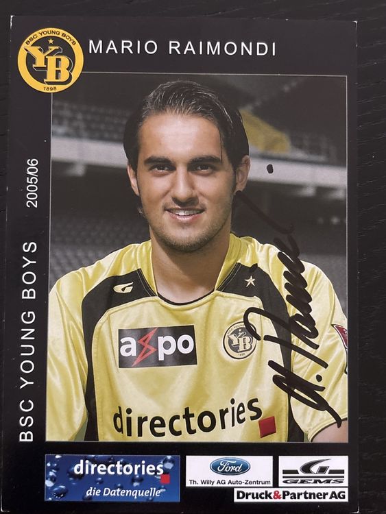 Signierte Sammelkarte Mario Raimondi YB 2005/06 (Gebraucht) in ...