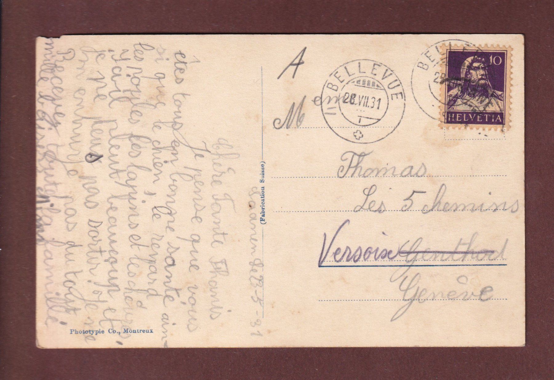 Cartoline postali: SAANEN - 19331 – Usato da Pully venduto da nicecards-shop 1