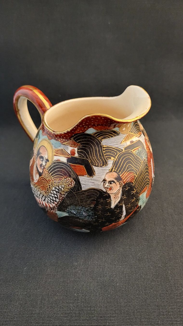 Figuren: Satsuma-Sahnekännchen, handbemalt Japan – Gebraucht aus Basel von spinne02 3