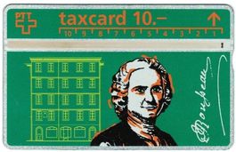 Taxcard P-38 (S038.a) 409E Jean-Jacques Rousseau gebraucht