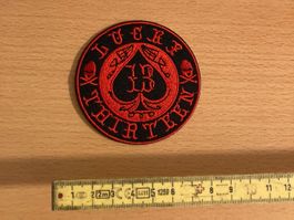 Lucky 13 Circle Patch Sticker Aufnäher Rock Metal Band