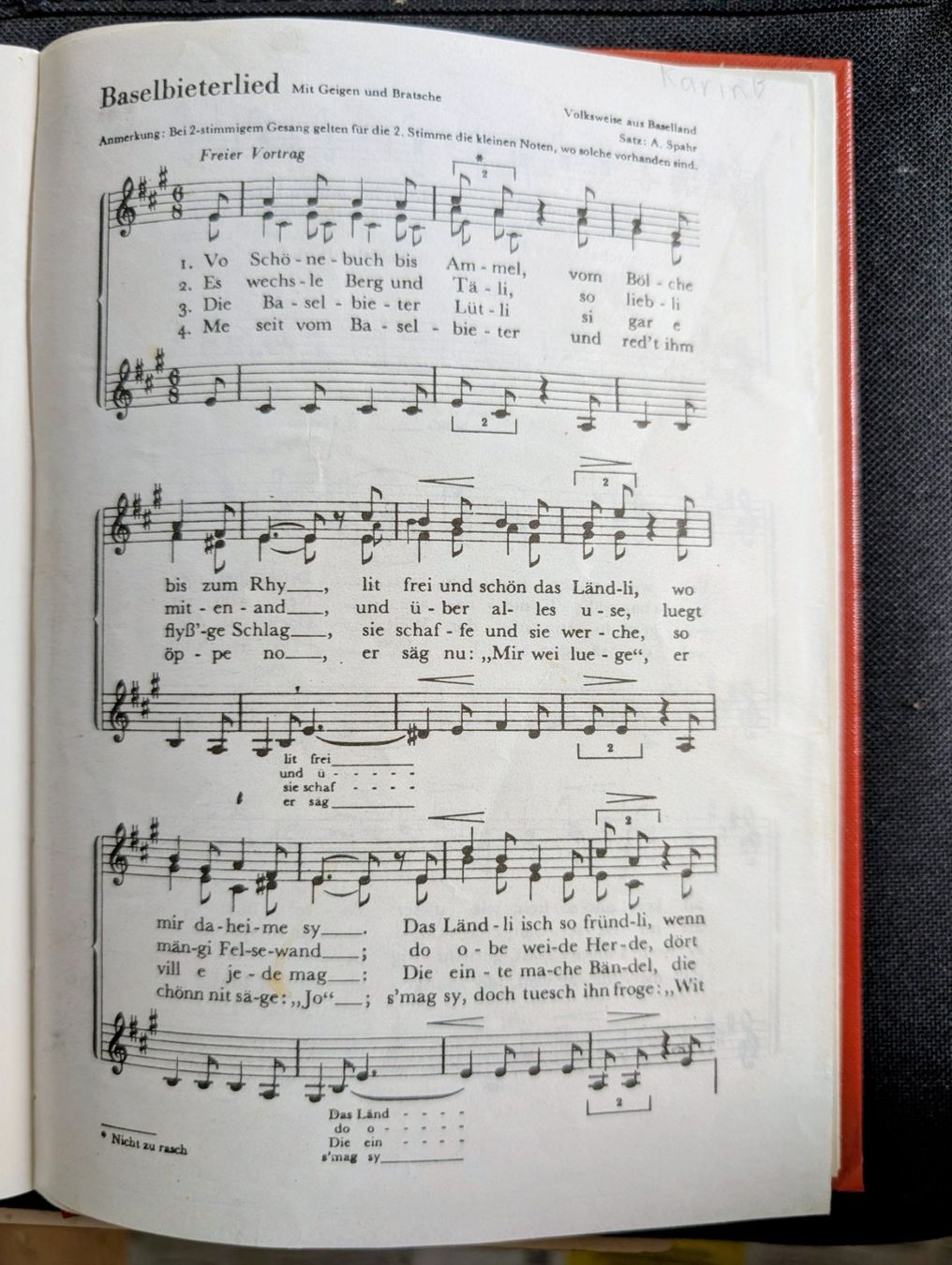 Libri: Singbuch Schweizer Mittelstufe 1974 wie neu Baselland Lied – Usato da Gelterkinden venduto da Luusmaiteli 5
