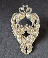 Antike Brosche 925 Silber mit Zirkonia Steinen