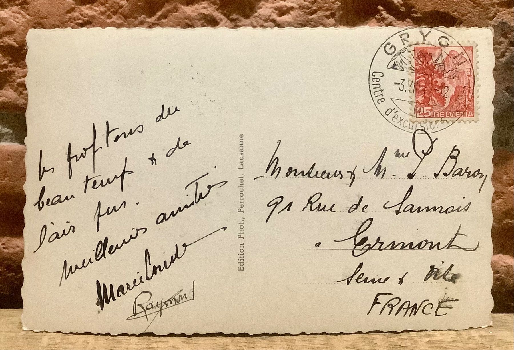 Cartoline postali: 1949 - GRYON et Diablerets - Dorfansicht – Usato da Root venduto da ENGLAND-TREASURES 2