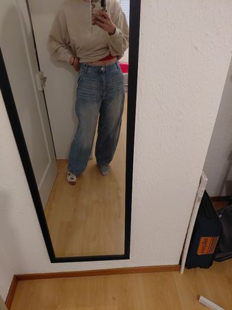 Bershka Jeans blau weiter Schnitt Grösse 38