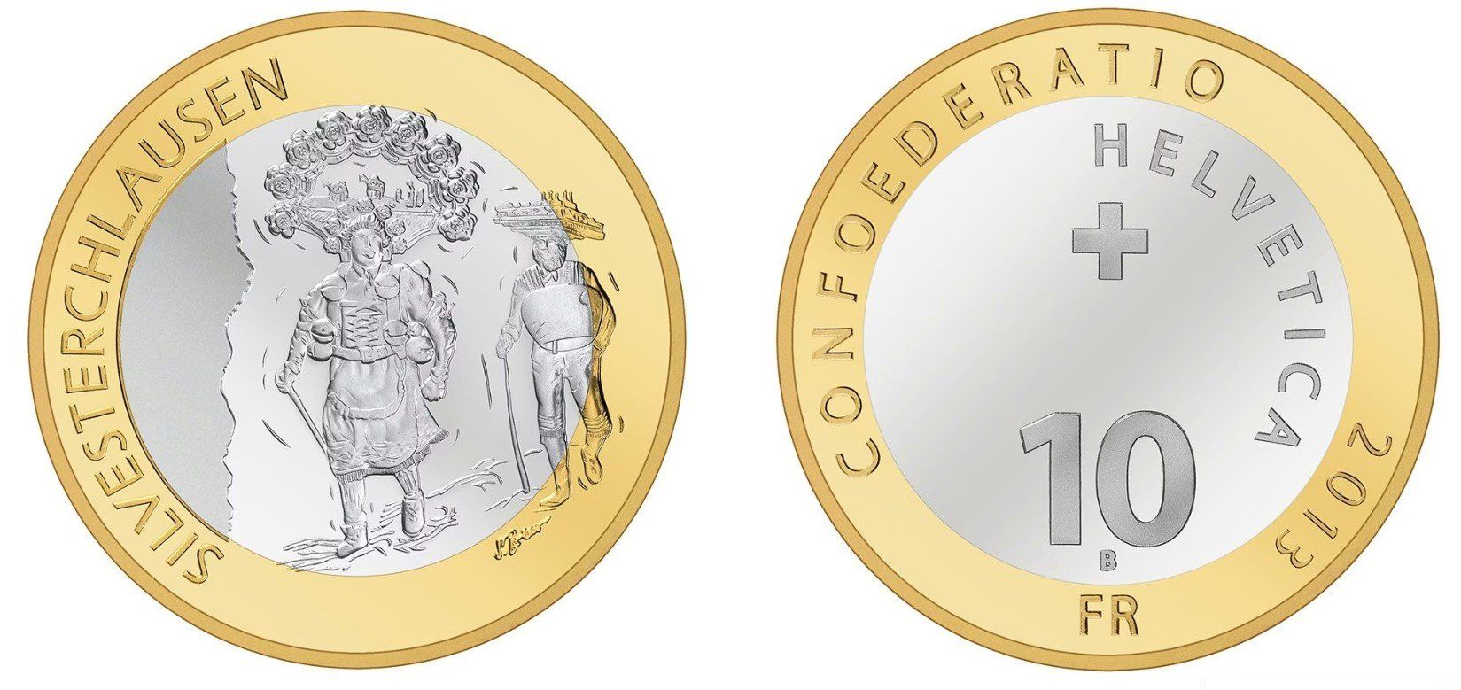Tutti le monete: 2013. 10 FR. Silverterchlausen AR. – Nuovo (secondo la descrizione) da Solothurn venduto da Numis_4500