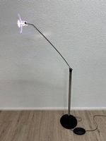 Vintage Postmodern Halogen Stehleuchte Chrom mit Acrylschirm