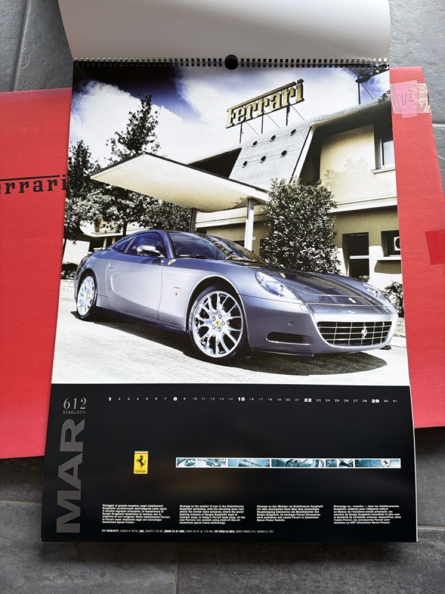 Ferrari Calendari: Original Ferrari Kalender 2009 – Usato da Wolfwil venduto da Rolex1 3