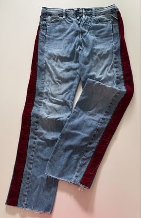 Replay Damen Jeans Gr.27 mit Samtstreifen, guter Zustand!