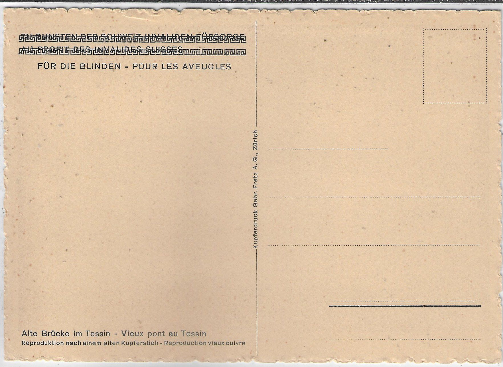 Cartoline postali: Alte Brücke im Tessin – Usato da Ettingen venduto da Kartenplanet 1