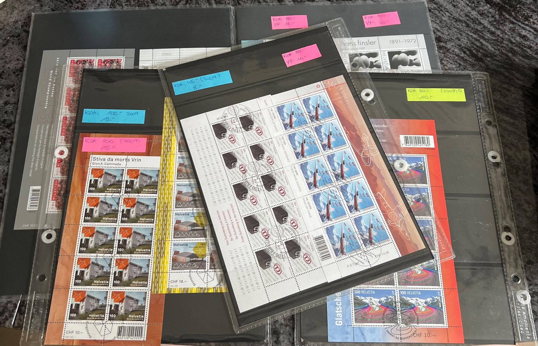 Tutti i francobolli: Diverse CH Briefmarken Bogen. Katalogwert ca. 1000.- – Usato da Münchenbuchsee venduto da dani1113