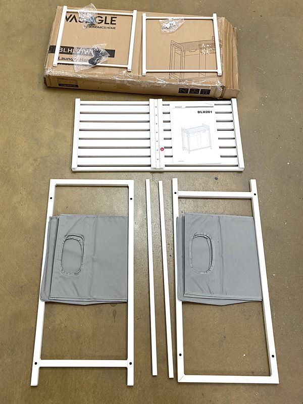 Wäschekörbe: VASAGLE | Wäschekorb mit Ablage | 2 x 46 l – Neu (gemäss Beschreibung) aus Wittenbach von Restwert_St-Gallen 1