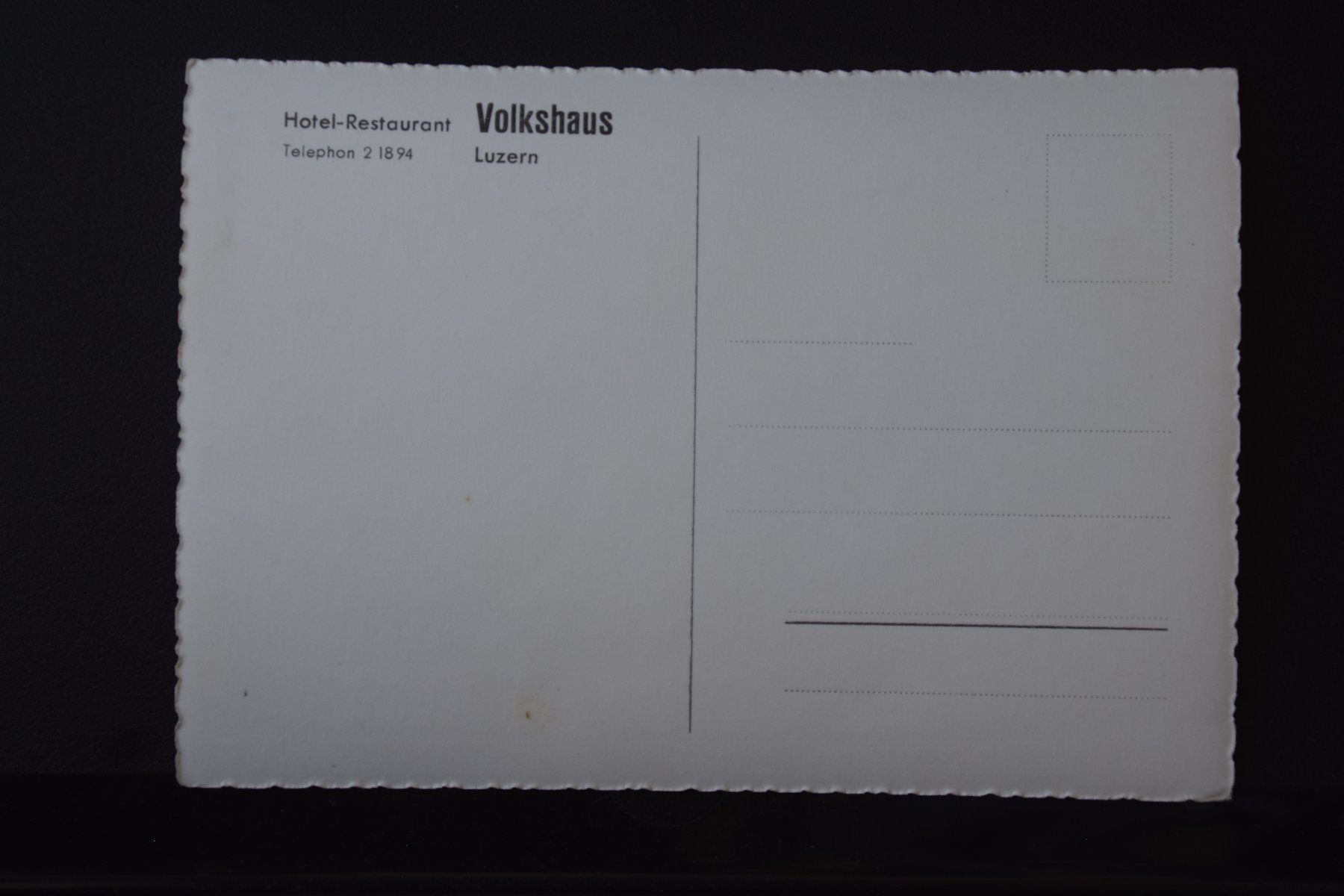 Cartoline postali: AK Luzern, Hotel Volkshaus – Usato da Luzern venduto da CH2018 1