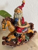 Vintage Santa Claus Rocking Horse Decoration