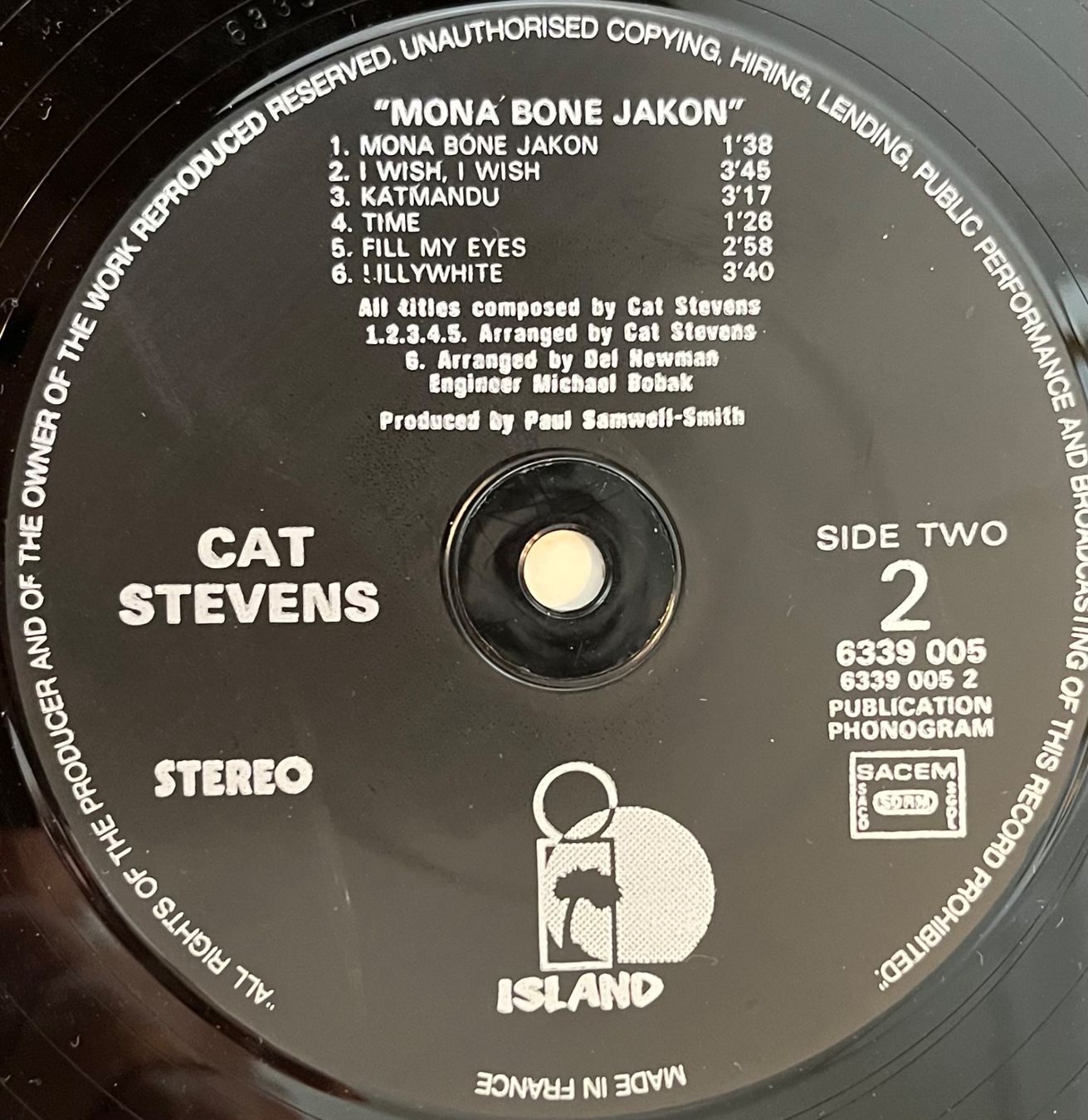 Schallplatten: CAT STEVENS - MONA BONE JAKON - 33 Tours – Gebraucht aus Bussigny von vinyl-pas-cher 3