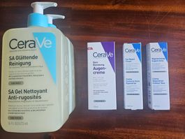 CeraVe Set Augencreme & SA glättende Reinigung Neu & OVP