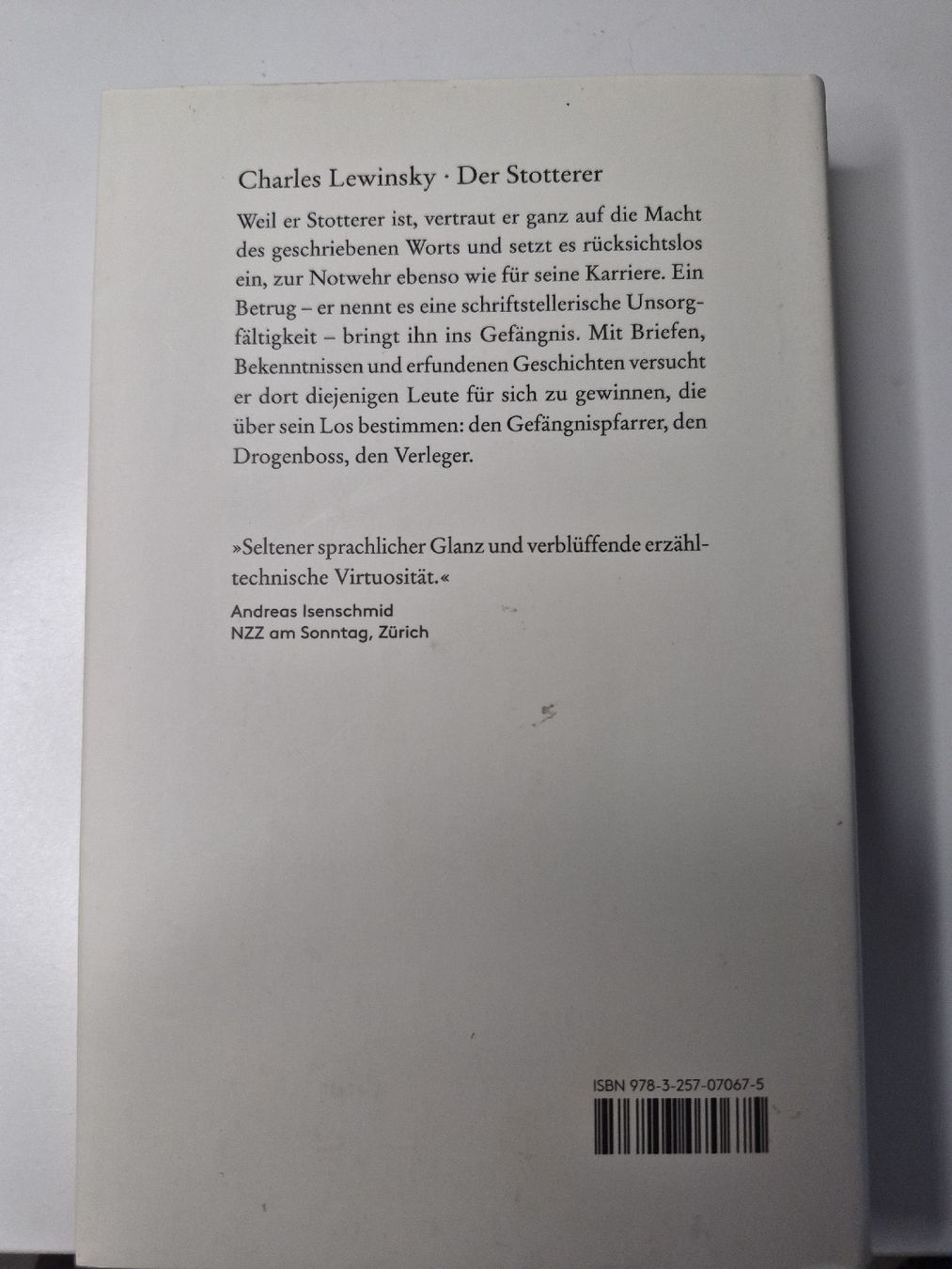 Libri: Roman Der Stotterer von Charles Lewinsky – Usato da Ennetbaden venduto da lou_6mq2 1