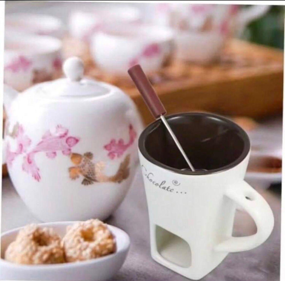 Küchengeräte: Schoggi-Becher-Fondue-Set mit Gabel – Neu und originalverpackt aus Emmenbrücke von ShopDirect 2