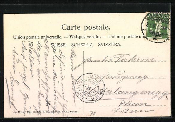 Cartoline postali: Männedorf, Ortspartie mit Hotel Wildenm – Usato da Berlin venduto da bartko-reher 1