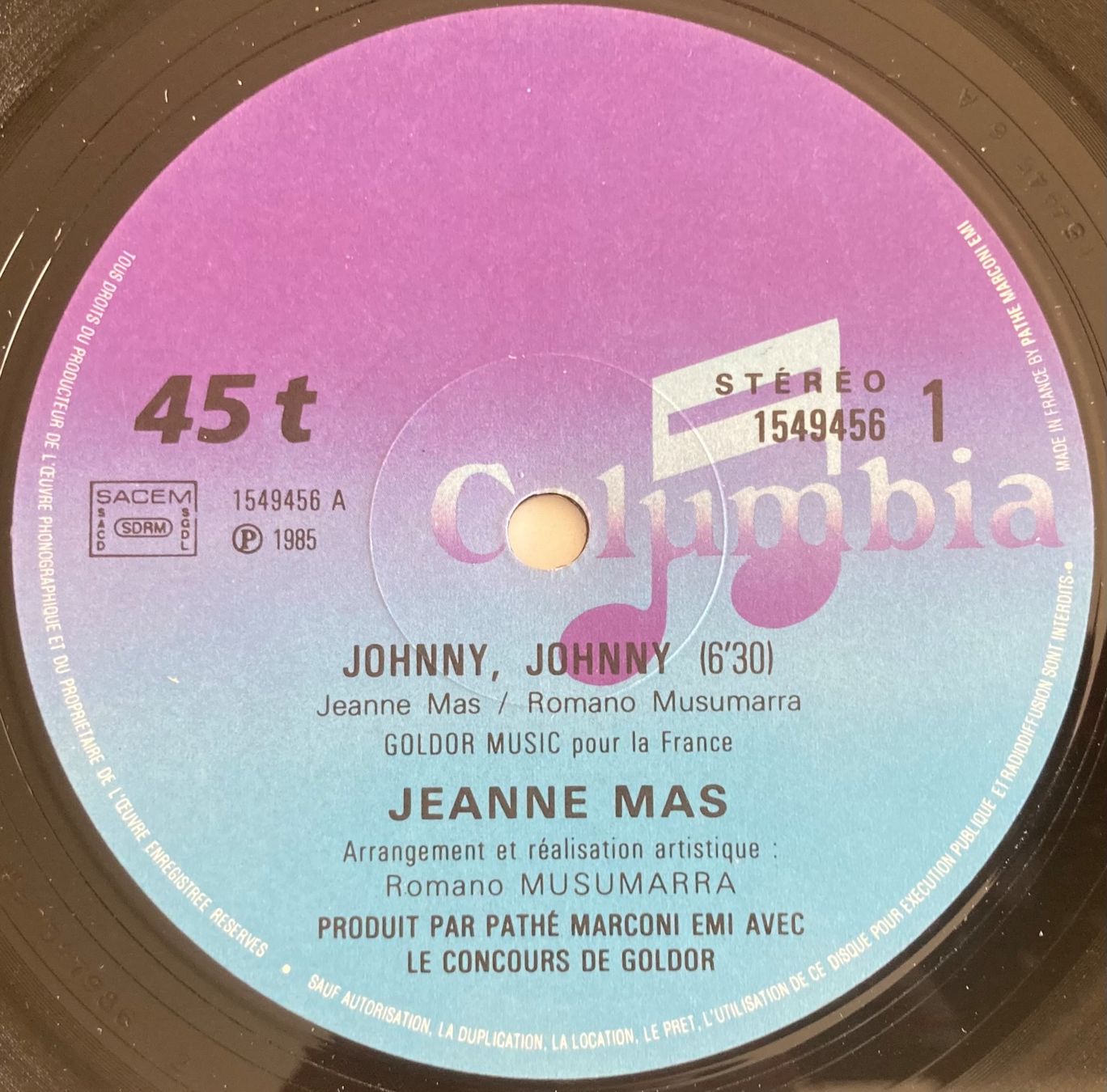 Dischi in vinile: JEANNE MAS - JOHNNY, JOHNNY – Usato da Poliez-Pittet venduto da Newtown-Records 2