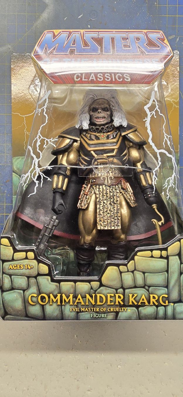 Masters of the Universe Statuette: Masters of the Universe Classics Commander Karg – Nuovo e nell'imballaggio originale da Rüti ZH venduto da rolinator2000