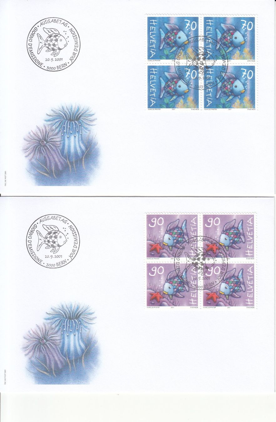 Tutti i francobolli: SBK 1027 - 1028 im 4er-Block FDC – Usato da Bürglen TG venduto da StampGraf