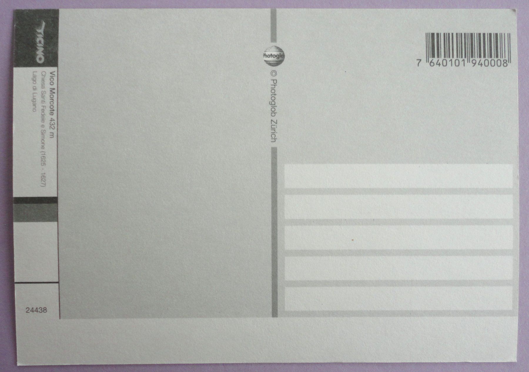 Cartoline postali: Vico Morcote 432 m – Usato da Fétigny venduto da Billy2miny 1