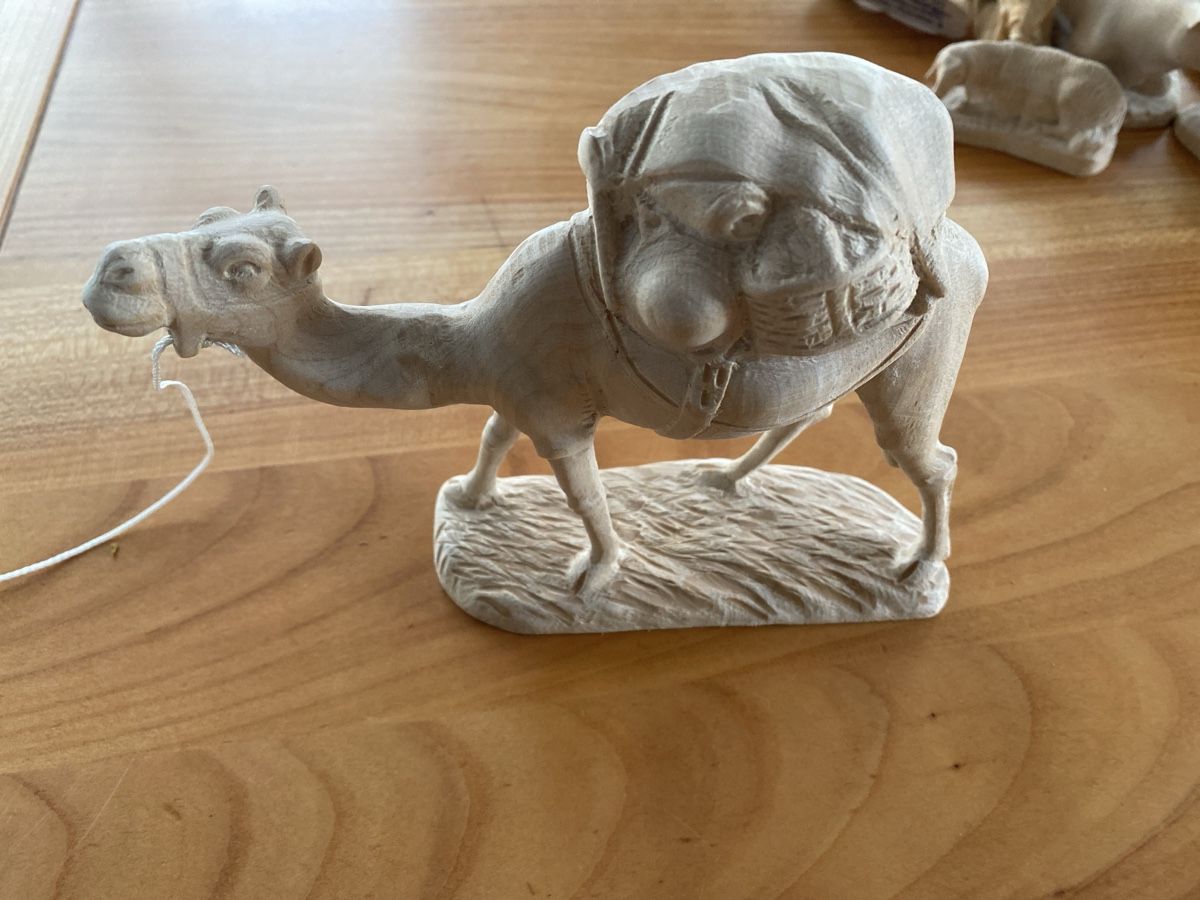 Statuette: Krippe mit Holzfiguren E. Wallnöfer Münstair – Usato da Rheinfelden venduto da Sigma05 2
