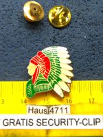 INDIANER PIN GOLDIG GLASIERT