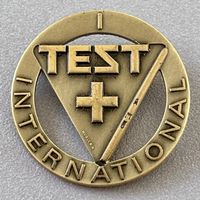 Insigne de test de ski international 1 vintage 