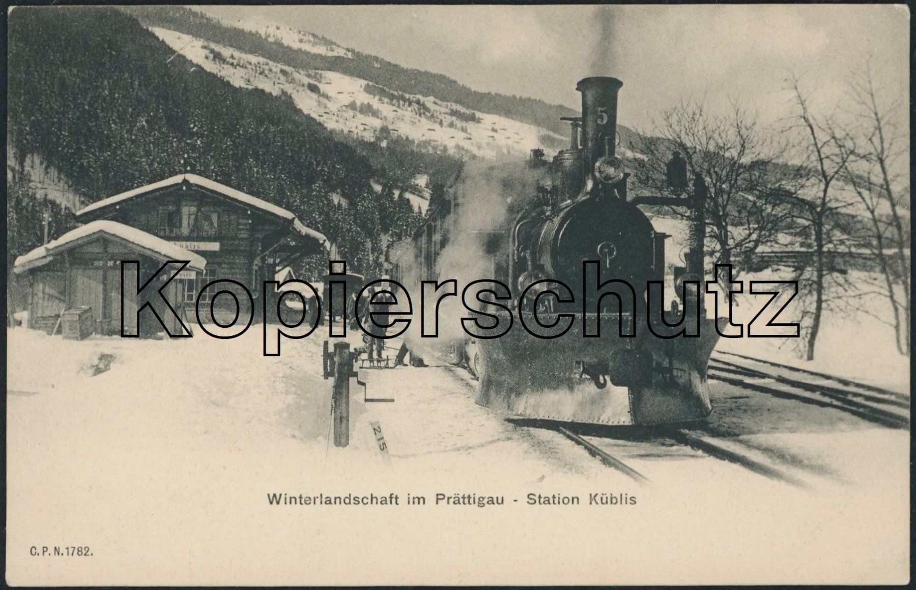 Ansichtskarten: GR Küblis - Bahnhof- Rhätische Bahn RhB – Neu (gemäss Beschreibung) aus Schindellegi von leecollect