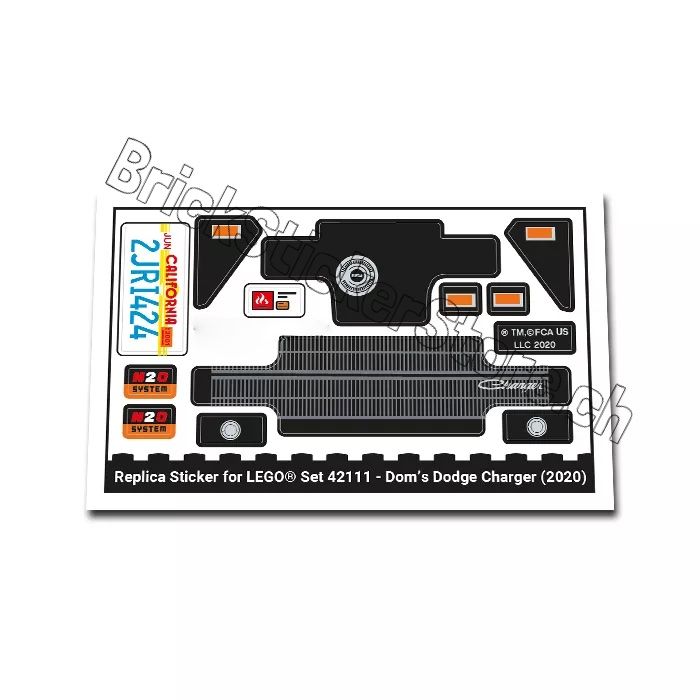 Sticker: Stickersatz für LEGO® Technic Set 42111 – Nuovo e nell'imballaggio originale da Schwenden venduto da Noppenwelt.ch