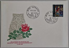 Schweiz 1969 Sonderbrief Uznach