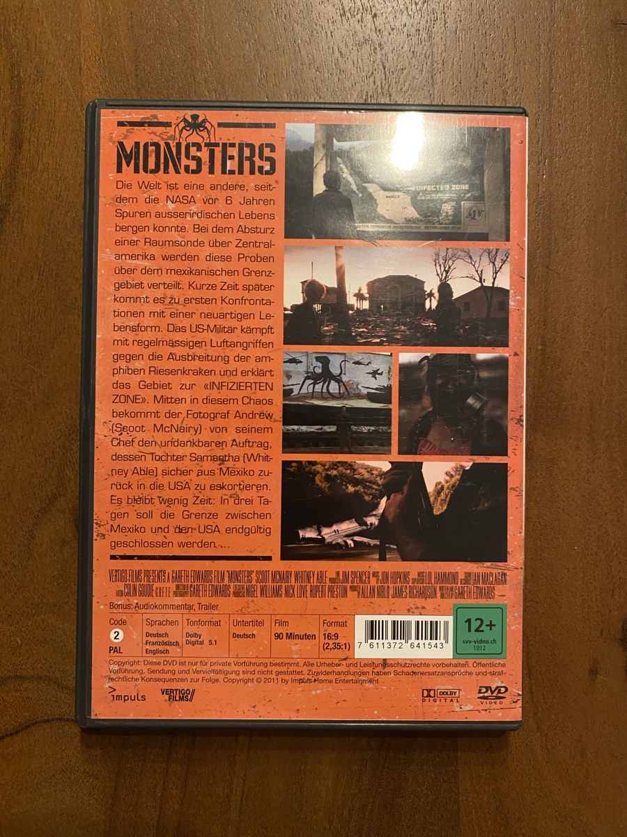 Tutti i DVDs: Monsters DVD – Usato da Thunstetten venduto da Virus_33 2