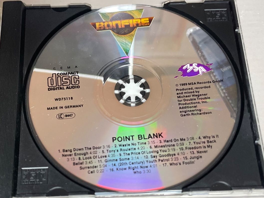 CD: Bonfire-Point Blank-AOR – Usato da Muri b. Bern venduto da AdidasCollector 2