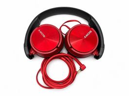 Sony On-Ear Kopfhörer Rot/Schwarz  Kabelgebunden