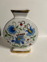 Vintage Vase Porzellan mit Goldabschlüssen