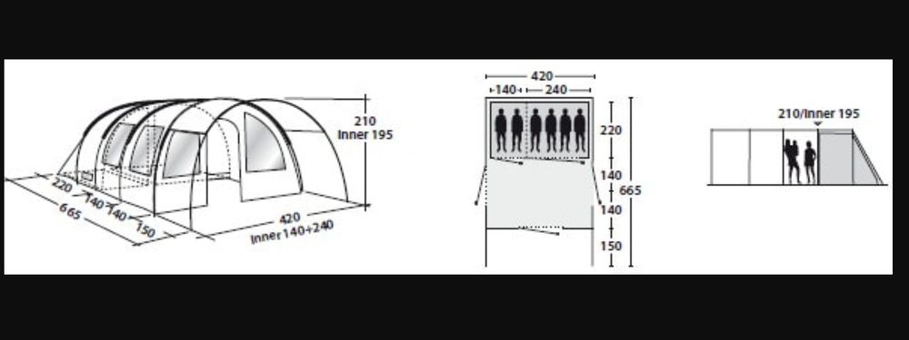 Outwell Zelte: Tente de camping Outwell Bear Lake 6 – Gebraucht aus Lavey-Village von pas_7xd2 3