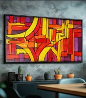 Abstrakt A1369⚡️Original-Acrylgemälde auf Leinwand 210cm