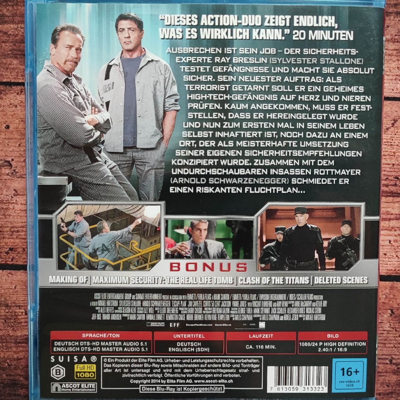Tutti i DVDs: Blu-ray "Escape Plan" mit Stallone Schwarzenegger – Usato da Dübendorf venduto da kb86_MOVIE 1