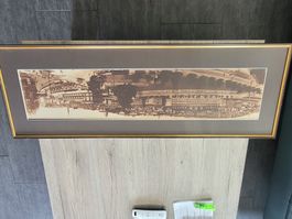 Panorama Bild Stadtansicht Hotel Central Globus mit Rahmen