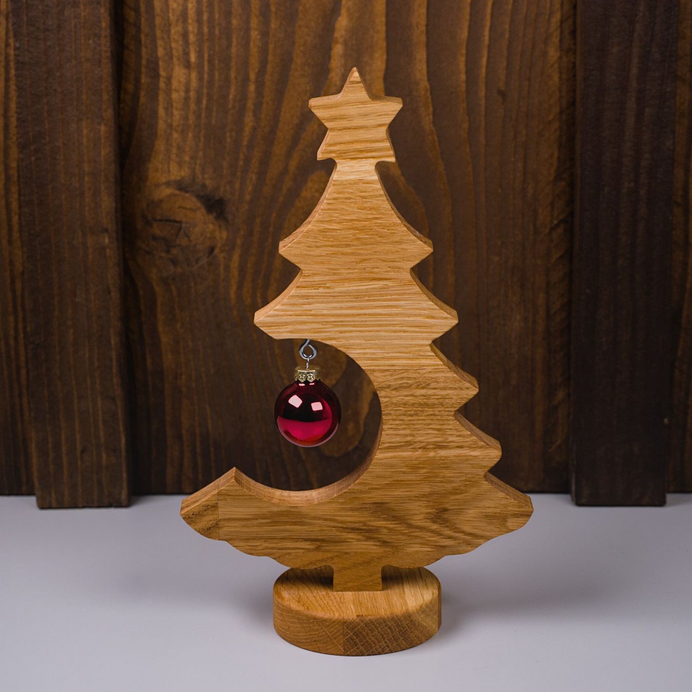 Alle Dekorationen: Weihnachtsbaum aus Eichenholz - Klassisch geölt – Neu und originalverpackt aus Hubersdorf von HolzPart 3