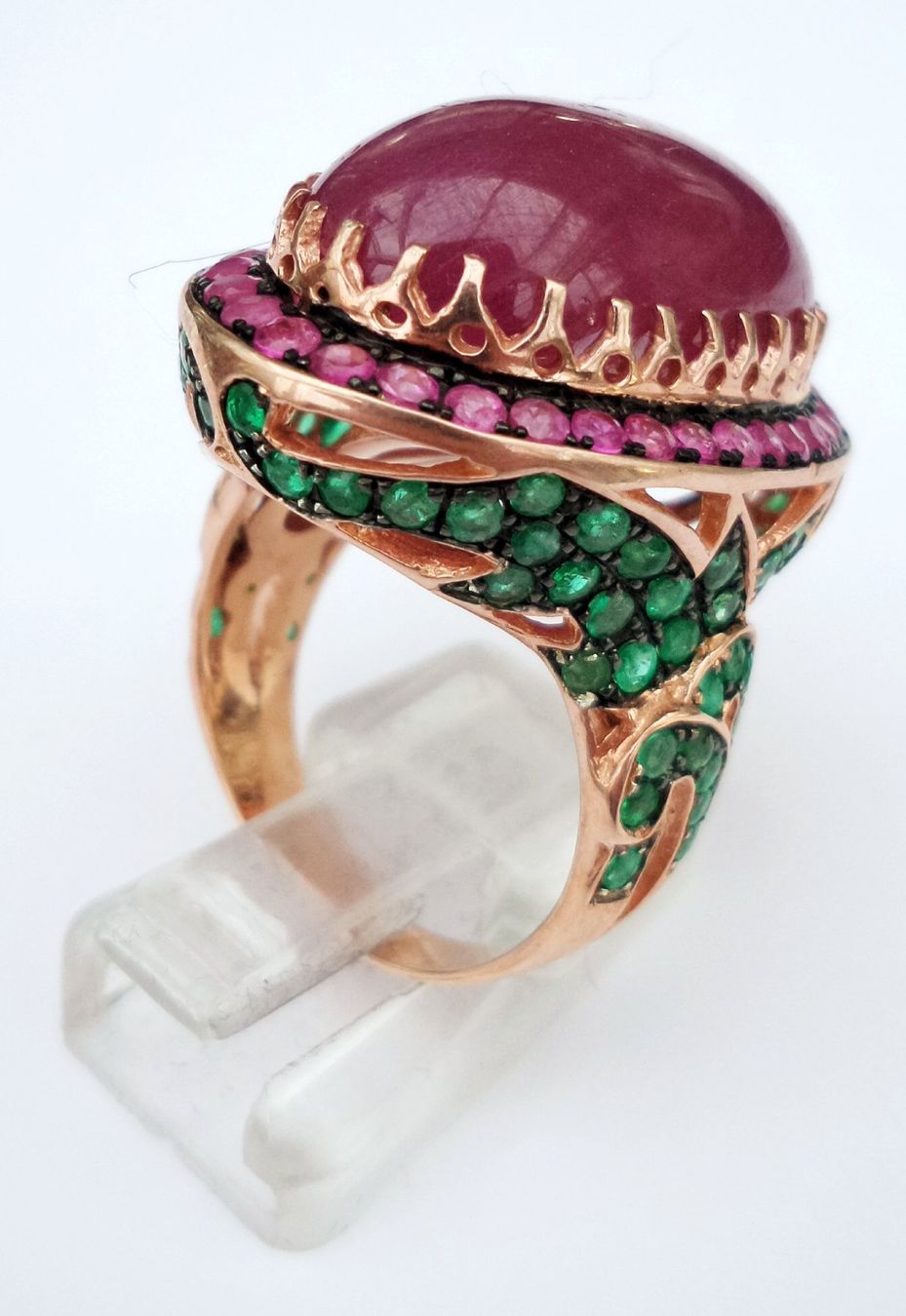 Anelli: Ring Rubin Smaragd Rosé Grösse 60 Neu – Nuovo (secondo la descrizione) da Zürich venduto da ben_mn5h 3