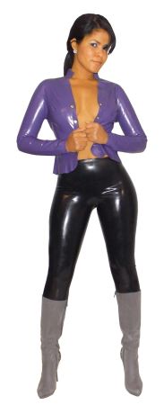 Latex Leggings Schwarz -  Grösse XS