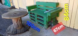 Mobilier de jardin palette, banc bois