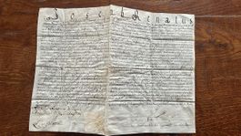 Pergament Handschrift Vertrag antik 18. Jh.