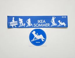 2 Vintage IKEA Sticker / Aufkleber
