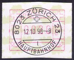 ATM 9y_SBK 9F_ERSTTAG resp.FD-Vollstempel 12.10.98_ZÜRICH 23